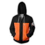 Anime Naruto 3-D Zipper Jacket Youth Adults Unisex Trendy Coat Fall Winter Zip Up Outfit