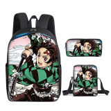 Demon Slayer Kids Youth Backpack Set 3pcs Backpack Lunch Bag And Pencil Bag Set For Girls Boys
