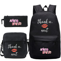 Ariana Grande Trendy 3 Pieces Set School Backpack Lunch Bag and Pencil Bag