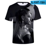 Ariana Grande Trendy 3-D Print Casual Loose Short Sleeves Unisex T-shirt