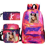 Ariana Grande Youth Kids School Backpack Book Bag With Lunch Box Bag and Pencil Bag 3 Piece Set