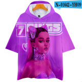 Ariana Grande Fashion Casual Hooded Short Sleeves Unisex T-shirt