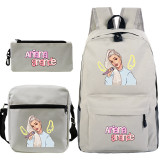 Ariana Grande Backpack 3 Pieces Set School Backpack Lunch Bag and Pencil Bag