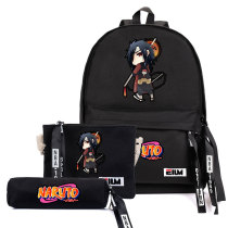 Anime Naruto Backpack Set Students School Backpack With Cross Shoulder  Bag and Pencil Bag  3pcs Set