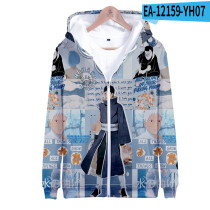Anime Naruto 3-D Zipper Jacket Unisex Hooded Zip Up Warm Fall Winter Coat