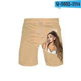 Ariana Grande Men Summer Beach Shorts Casual Summer Shorts