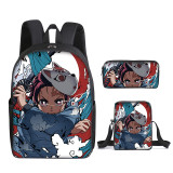 Demon Slayer Kids Youth Backpack Set 3pcs Backpack Lunch Bag And Pencil Bag Set For Girls Boys