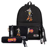 Anime Naruto Backpack Set Students School Backpack With Cross Shoulder  Bag and Pencil Bag  3pcs Set