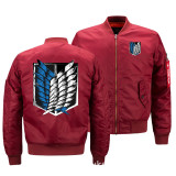 Anime Attack On Titan Youth Adults Cool Bomber jacket Coat Zip Up Trendy Outfit
