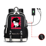 Anime Attack On Titan Backpack With USB Interface Stundents School Backpack Bookbag
