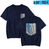 Anime Attack On Titan Tee Short Sleeve Unisex Cotton Casual T-shirt With Wings Of Freedom