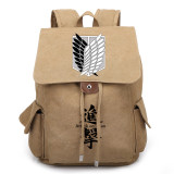 Anime Attack On Titan Trendy Canvas Backpack Bookbag Travel Backpack