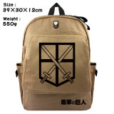 Anime Attack On Titan Canvas Backpack Casual Backpack Students School Bookbag