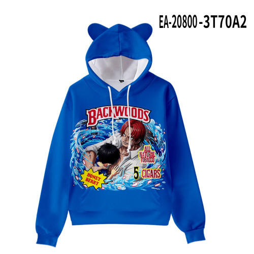 Backwoods Hoodie Kids Girls Boys Cat Ear Hooded Trendy Sweatshirt