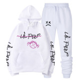 Lil Peep Casual Sweatsuit Unisex Hoodie and Sweatpants Set Street Style Outfit