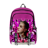 Lil Peep 3-D Color Backpack Teens Shcool Backpack Bookbag