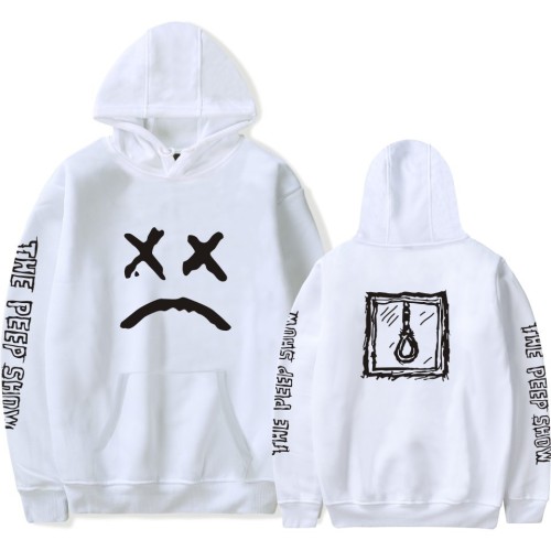 Lil Peep Hoodie Long Sleeve Hooded Sweatshirt Sad Face Print Hoodie Tops