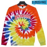 2021 Backwoods Fashion Long Sleeves Tie Dye Round Neck Unisex Sweatshirt