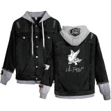 Lil Peep Denim Jacket Unisex Casual Street Style Jean Coat  Cry Baby Print Denim Jacket