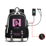 Lil Peep Students Backpack Bookbag Compuert Backpack With USB interface