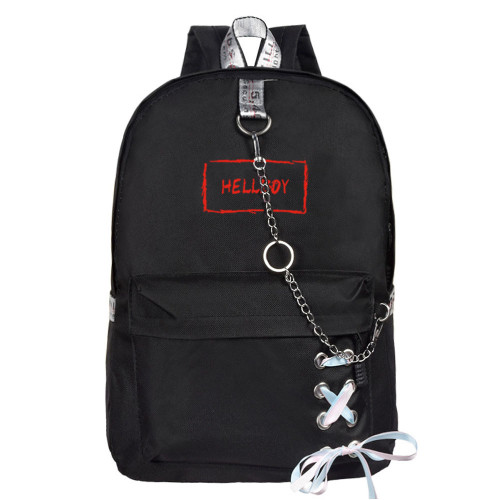 Lil Peep Students Backpack Bookbag With Chain Decor Youth Teens School Backpack