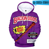 Backwoods Kids Fashion Print Hoodie Long Sleeves Trendy Unisex Hoodie
