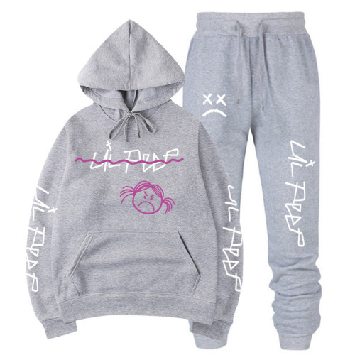 Lil Peep Casual Sweatsuit Unisex Hoodie and Sweatpants Set Street Style Outfit