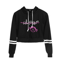 Lil Peep Girls Women Crop Top Hoodie Long Sleeve Crop Top Sweatshirt