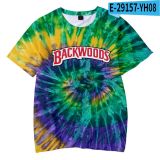 Backwoods Kids Fashion Short Sleeves Tie Dye Girls Boys T-shirt