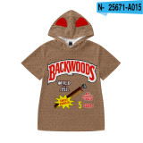 Backwoods Kids Fashion Short Sleeves Pullovers Sweatshirts Unisex Hoodie