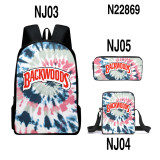 Backwoods Fashion Backpack 3 Pieces Set School Backpack Lunch Bag and Pencil Bag