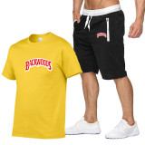 Backwoods Summer Casual Mens 2 Pieces Short Sleeves T-shirt and shorts Suit