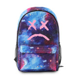 Lil Peep Galaxy Color Backpack Cool Teens School Backpack Bookbag With USB interface
