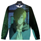 Anime Banana Fish Youth Teens Sweatshirt Long Sleeve Round Neck Pullover Casual Tops