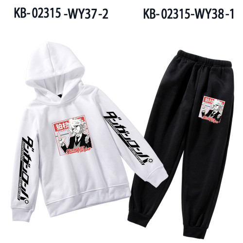 Danganronpa Sweatsuit Kids Girls Boys Hooded Sweatshirt and Jogger Pants Set