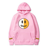 Half White And Half Yellow Drew Smile Face Hoodie Unisex Fashion Hoodie