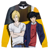 Anime Banana Fish Youth Teens Sweatshirt Long Sleeve Round Neck Pullover Casual Tops