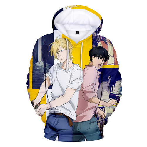 Anime Banana Fish Merch Unisex Youth Hoodie 3-D Trendy Hooded Long Sleeve Sweatshirt