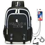 Danganronpa Backpack With USB interface Stundents Backpack Computer Backpack