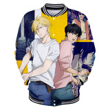 Anime Banana Fish Baseball Jacket Trendy Long Sleeve Coat