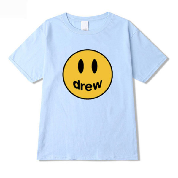 Adults Youth Drew Smile Face Print Short Sleeve T-shirt Unisex Comfy Tee