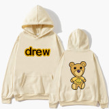 Drew Smile Hoodie Bear Print Fashion Long Sleeves Unisex Hoodie