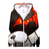 Danganronpa Monokuma Hoodie Zip Up Hooded Fleece Jacket Coat for Fall and Winter