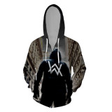 Alan Walker 3-D Zipper Jacket Unisex Zip Up Hooded Coat Unisex
