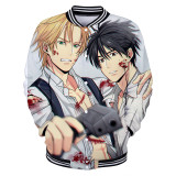 Anime Banana Fish Baseball Jacket Trendy Long Sleeve Coat