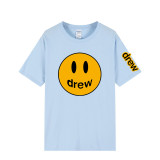 Drew Smile Face Print Fashion Oversize Short Sleeve Unisex T-shirt