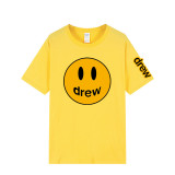 Drew Smile Face Print Fashion Oversize Short Sleeve Unisex T-shirt