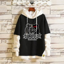 Danganronpa Hoodie Trendy Fake Two Piece Cotton Hooded Sweatshirt Long Sleeve For Fall and Winter