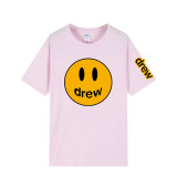 Drew Smile Face Print Fashion Oversize Short Sleeve Unisex T-shirt