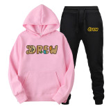 Drew Fashion Long Sleeves Hoodie And Jogger Pants Suit Unisex Casual 2 Pieces Set
